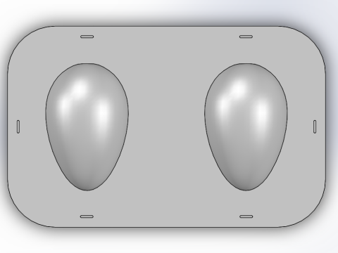3 Easter egg molds 3D-Druckmodell