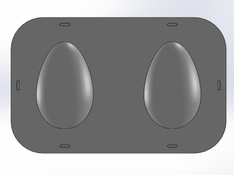 3 Easter egg molds 3D-Druckmodell