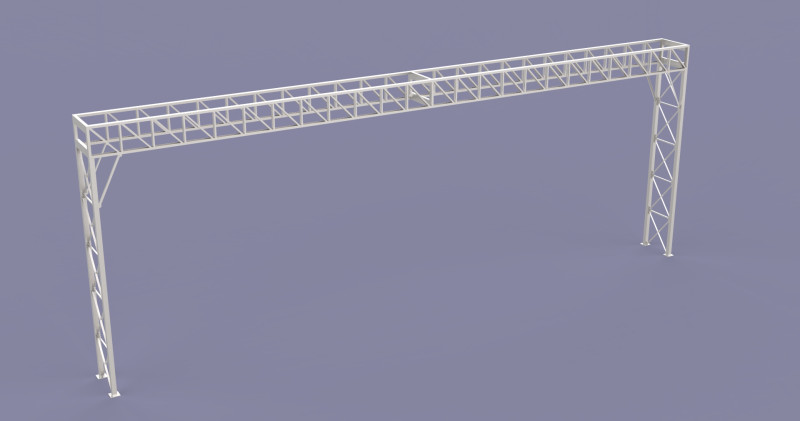 Real Steel Pipe Rack 3D 모델 .c4d .max .obj .3ds .fbx .stl .blend 