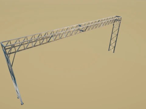 Real Steel Pipe Rack 3D Model
