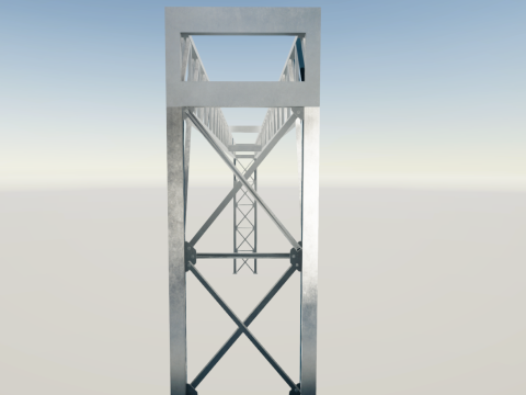 Real Steel Pipe Rack 3D 모델