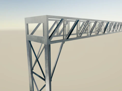 Real Steel Pipe Rack 3D Model