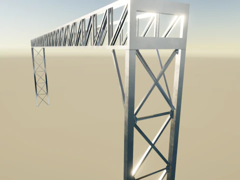 Real Steel Pipe Rack 3D Model