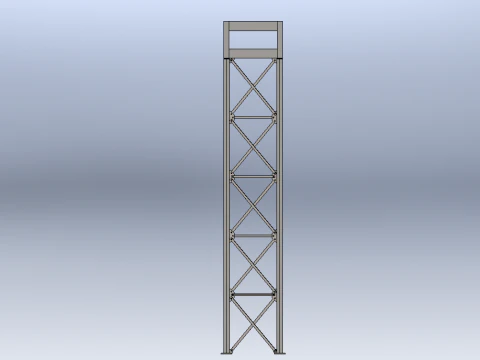 Real Steel Pipe Rack 3D Model