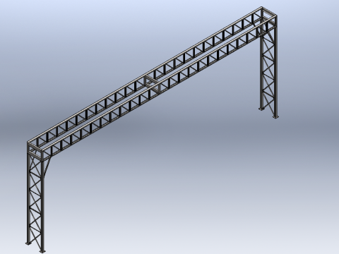 Real Steel Pipe Rack 3D 모델