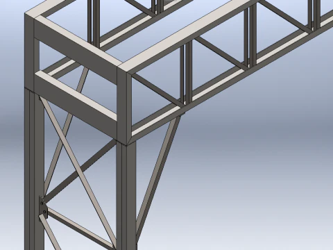 Real Steel Pipe Rack 3D Model