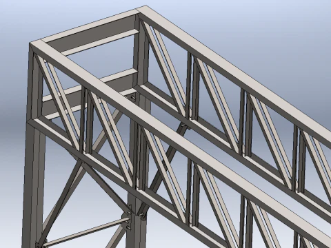 Real Steel Pipe Rack 3D Model
