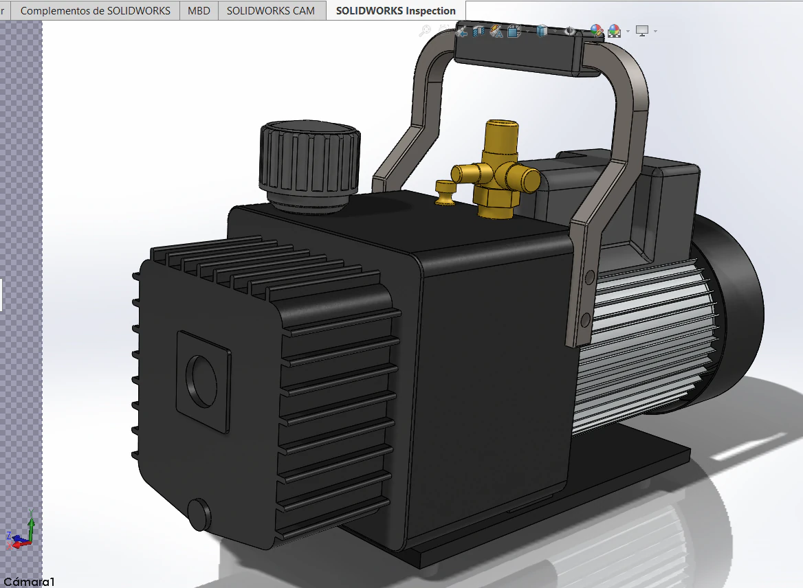 Bomba de Vacio 3D 3D Model .c4d .max .obj .3ds .fbx .stl .blend 