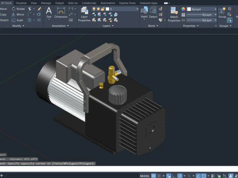 Bomba de Vacio 3D 3D Model