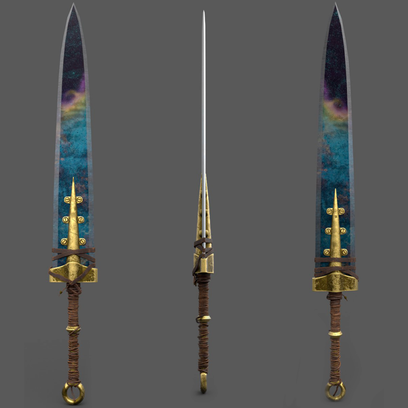 Meteorite Sword 3D Model .c4d .max .obj .3ds .fbx .stl .blend 