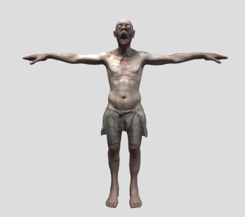 HORROR ZOMBIE 3D 模型 .c4d .max .obj .3ds .fbx .stl .blend 