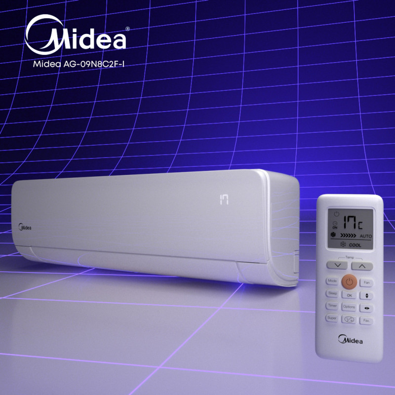 Air conditioning Midea AG-09N8C2F-I 3Dモデル .c4d .max .obj .3ds .fbx .stl .blend 