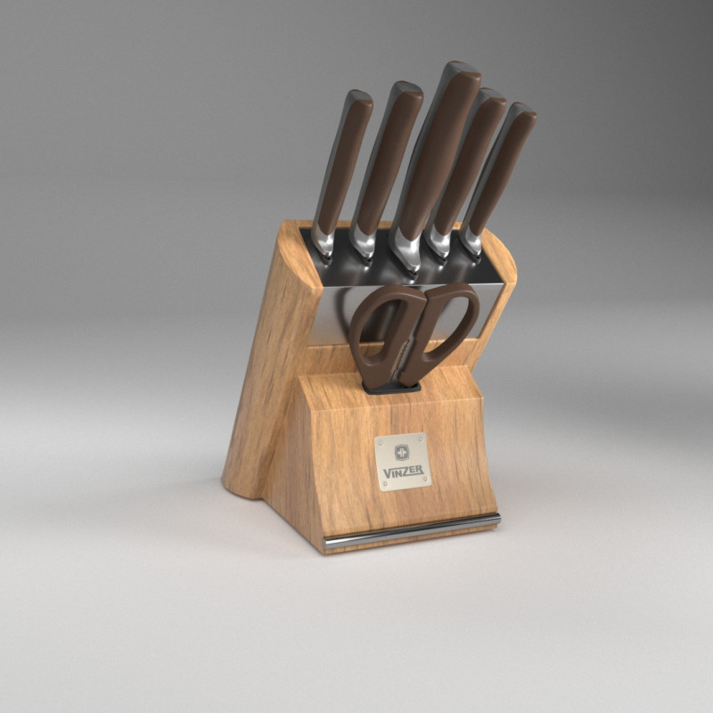 A set of knives 3D 模型 .c4d .max .obj .3ds .fbx .stl .blend