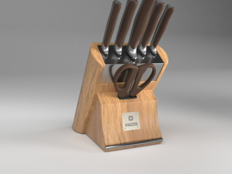 A set of knives 3D Model