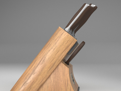 A set of knives 3D 模型