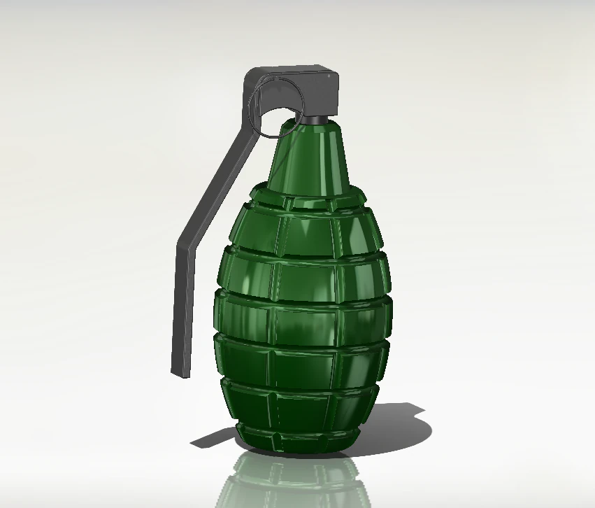 Grenade vol1 3D Print Model .c4d .max .obj .3ds .fbx .stl .blend 