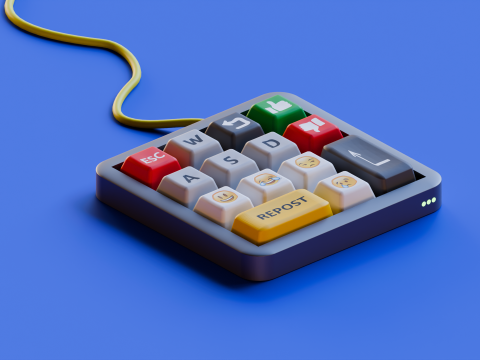 Mini-keyboard Modelo 3D