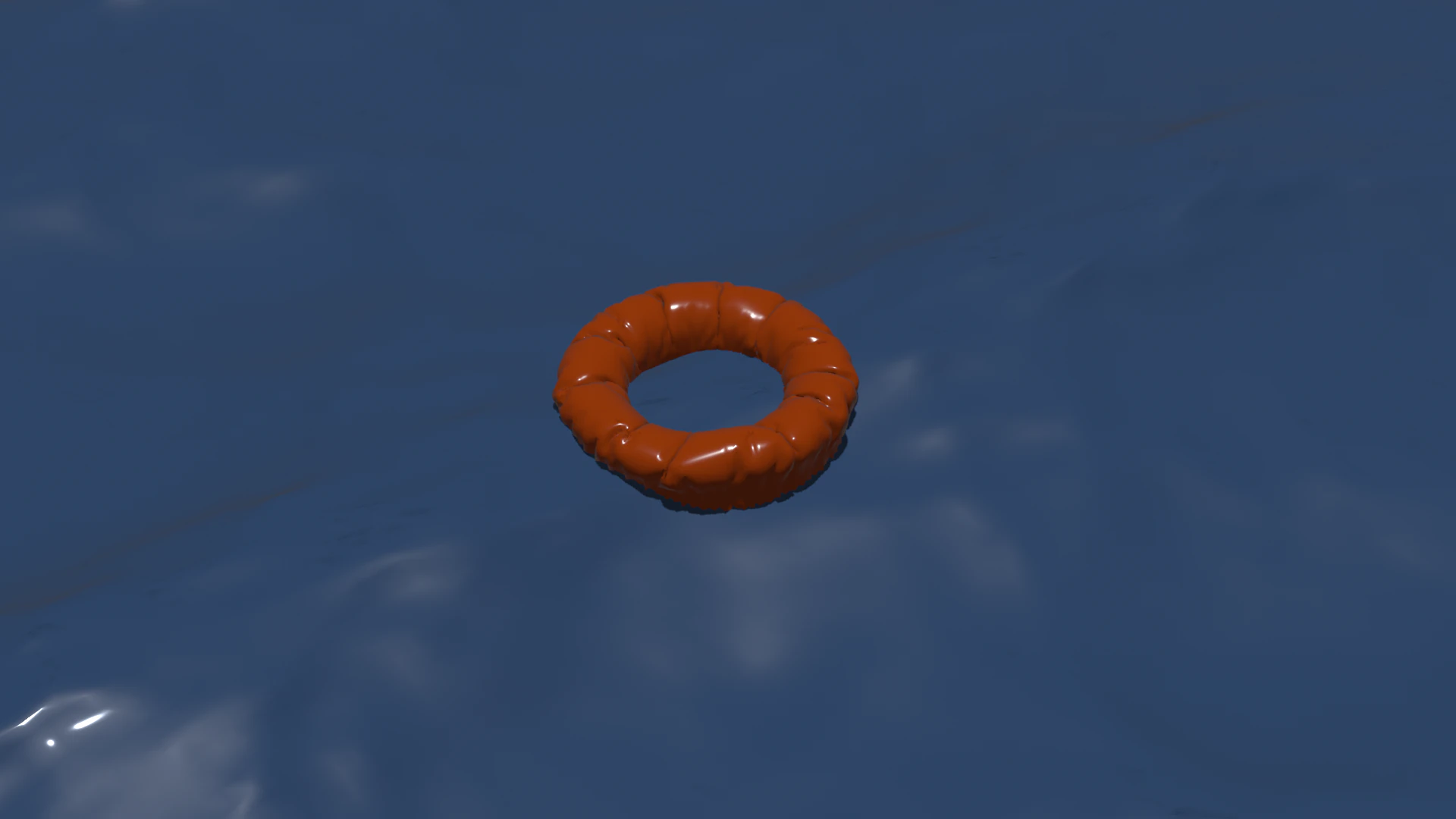 Su &uuml;zerinde şişme halka 3D Model .c4d .max .obj .3ds .fbx .stl .blend 