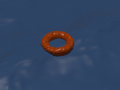 Inflatable ring on water Modelo 3D