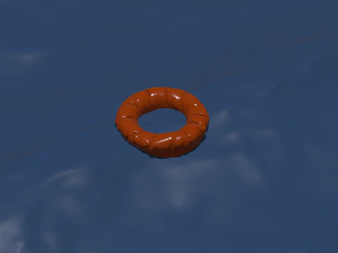 Dmuchany pierścień na wodzie Model 3D