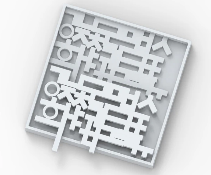 Korean Puzzle 3D Print Model .c4d .max .obj .3ds .fbx .stl .blend 