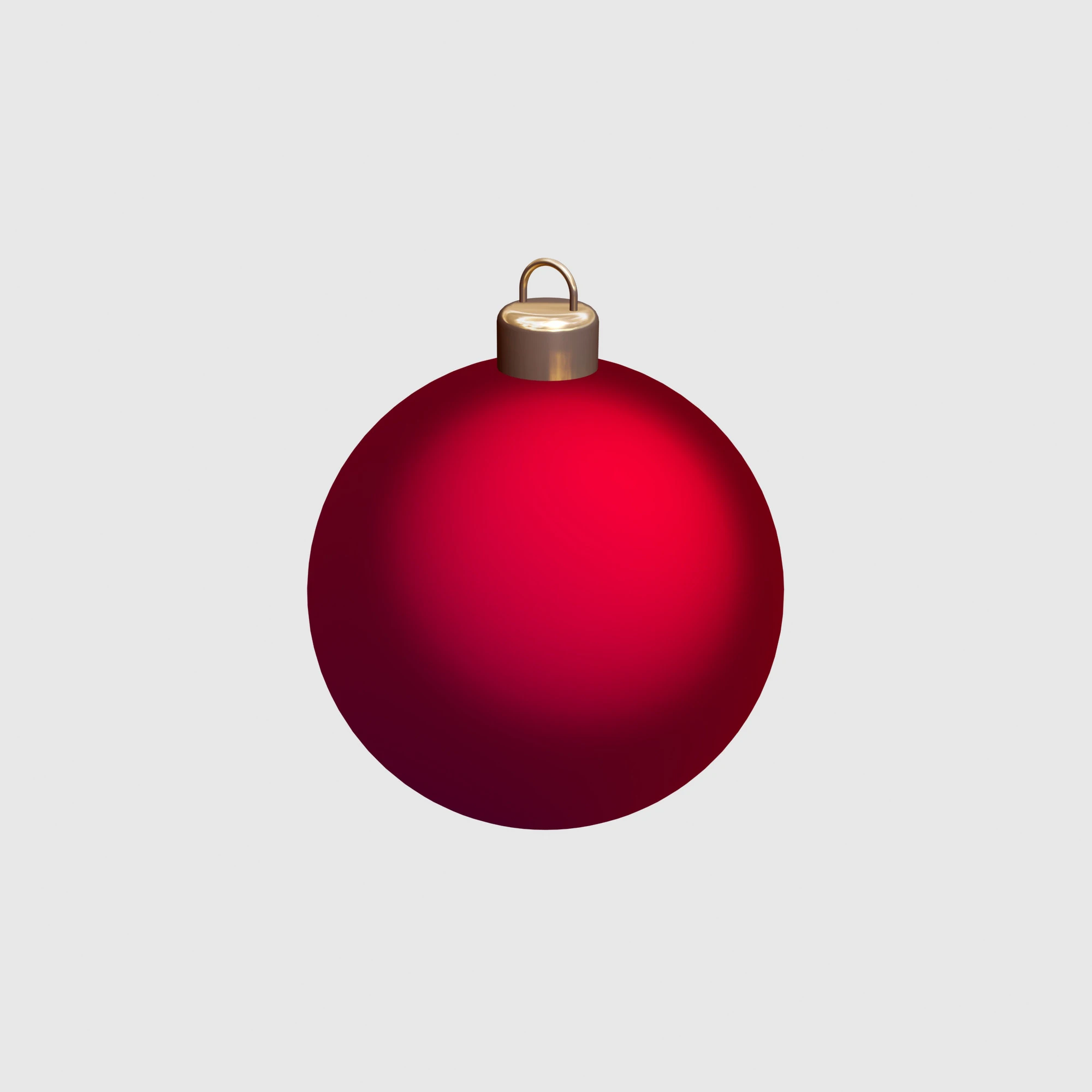 Red Christmas Ball 3D Model .c4d .max .obj .3ds .fbx .stl .blend 