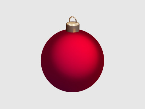 Red Christmas Ball 3D Model