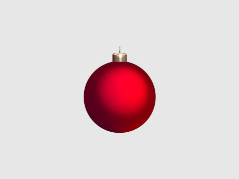 Red Christmas Ball 3D Model