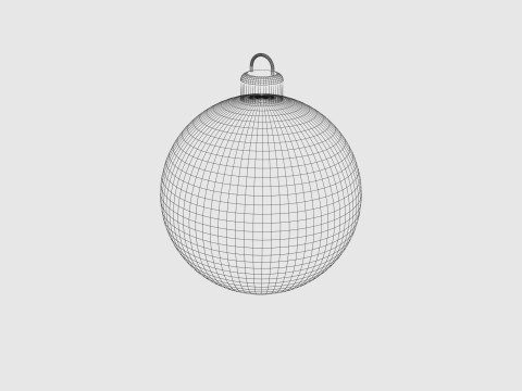 Red Christmas Ball 3D Model