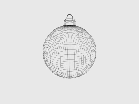 Red Christmas Ball 3D Model