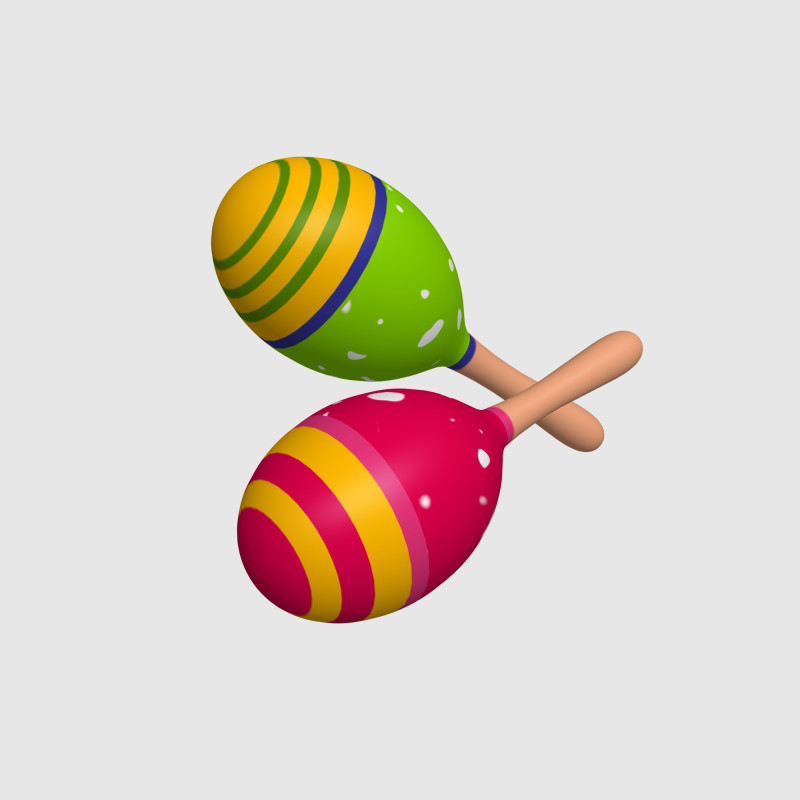 Maracas Modelo 3D .c4d .max .obj .3ds .fbx .stl .blend 