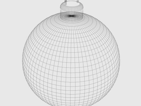 Yellow Christmas Ball 3D Model