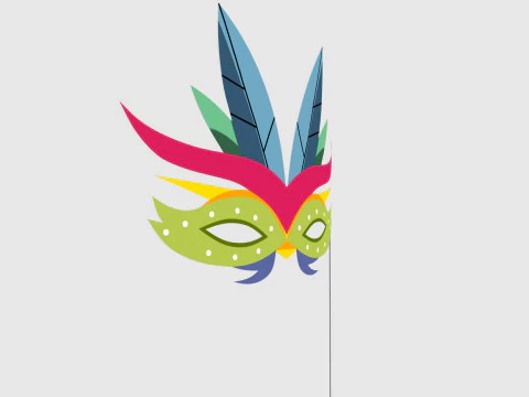 Carnival mask 3D Model