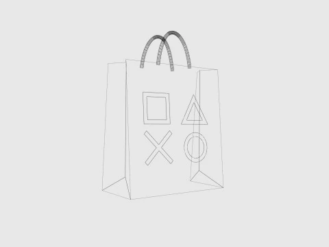 Playstation bag 3D Model