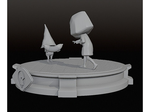 SIX HUNGRY - LITTLE NIGHTMARE DIORAMA STL Pre-support Lychee 3D Принт Модель