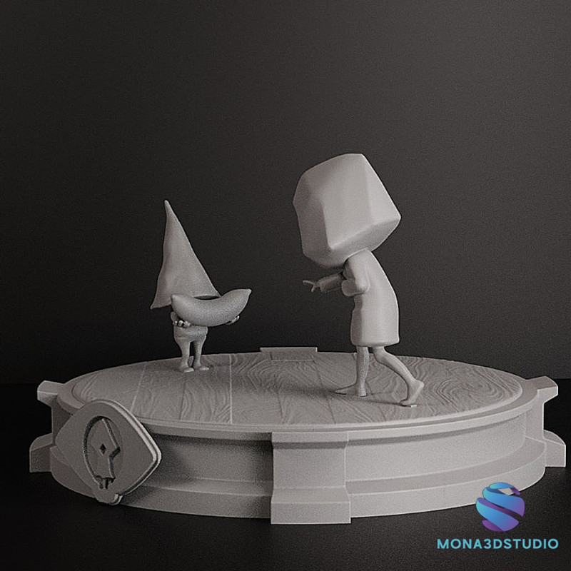 SIX HUNGRY - LITTLE NIGHTMARE DIORAMA STL Pre-support Lychee Modello di stampa 3D .c4d .max .obj .3ds .fbx .stl .blend 