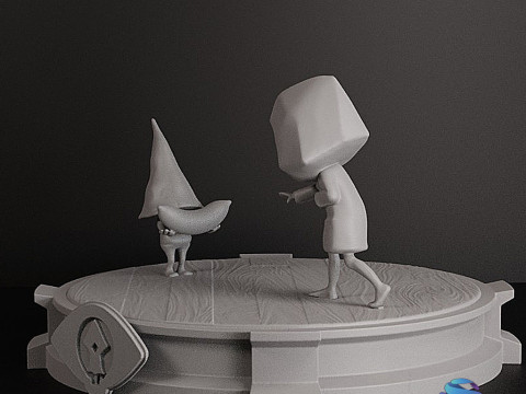 SIX HUNGRY - LITTLE NIGHTMARE DIORAMA STL Pre-support Lychee 3D Print Model