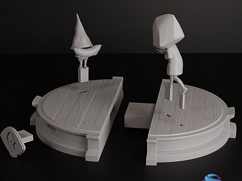 SIX HUNGRY - LITTLE NIGHTMARE DIORAMA STL Pre-support Lychee Modello di stampa 3D