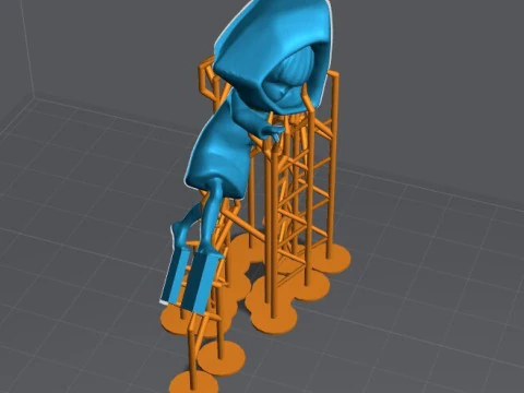 SIX HUNGRY - LITTLE NIGHTMARE DIORAMA STL Pr&eacute;-support Lychee Modèles 3D en vedette