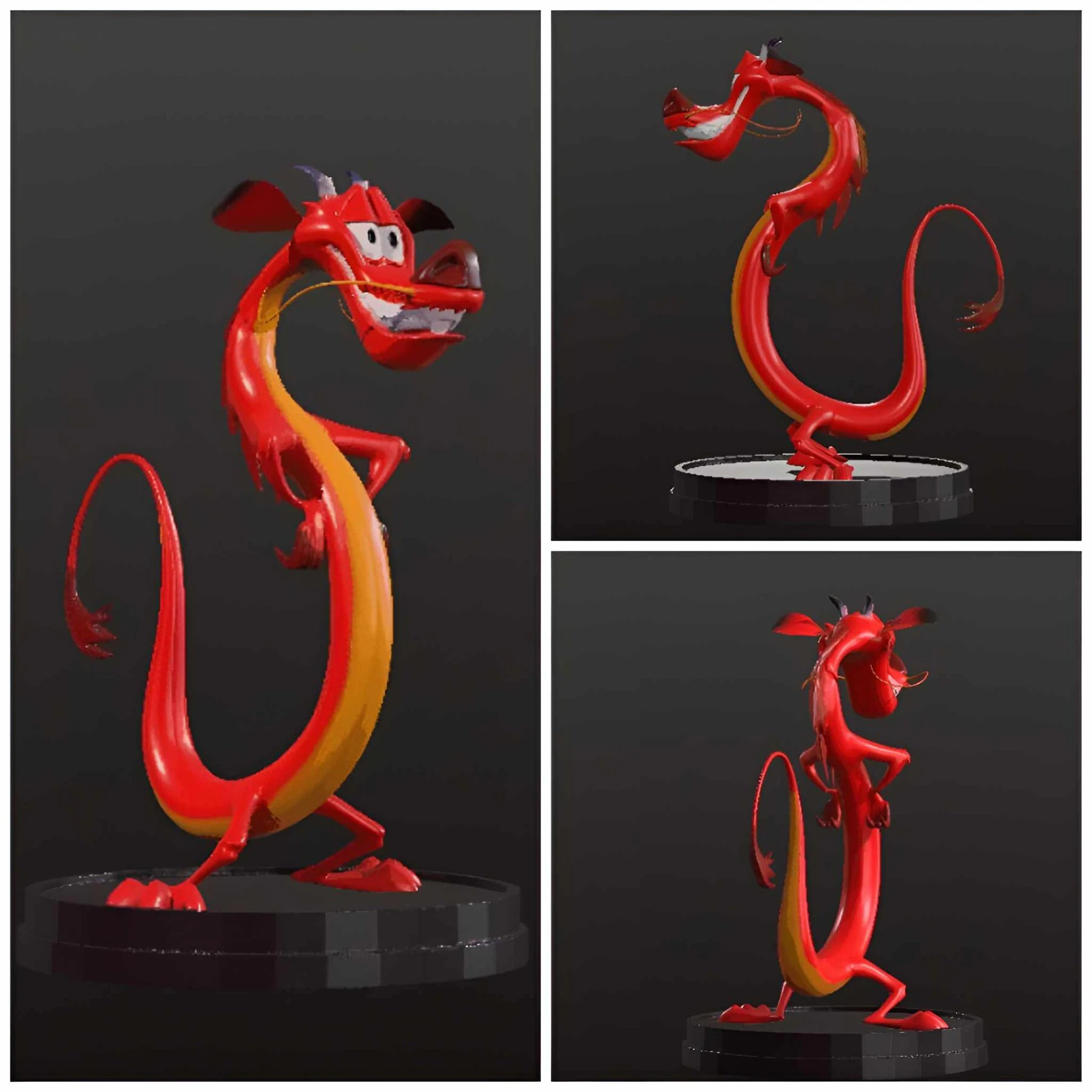 MUSHU FIGURE BUST MULAN pre supported SLA 3D Print Model .c4d .max .obj .3ds .fbx .stl .blend 