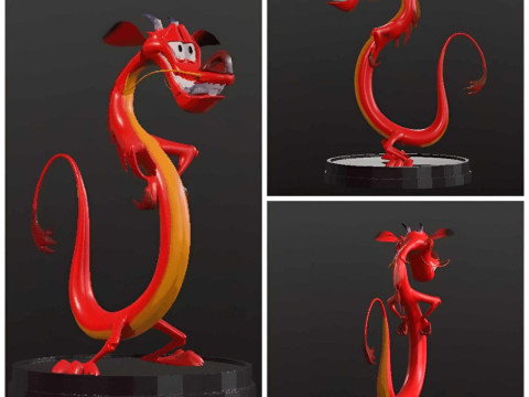 MUSHU FIGURE BUST MULAN 3D Print Model