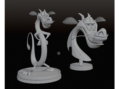 MUSHU FIGURE BUST MULAN pre supported SLA 3D Принт Модель
