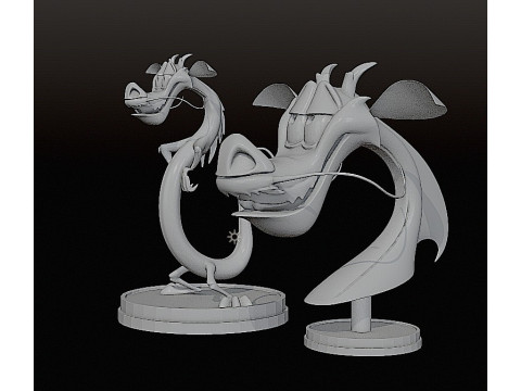 MUSHU FIGURE BUST MULAN pre supported SLA 3D-printmodel