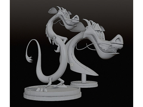 MUSHU FIGURE BUST MULAN pre supported SLA 3D-printmodel