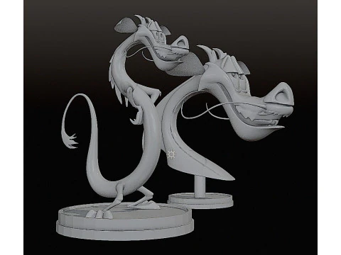 MUSHU FIGURE BUST MULAN pre supported SLA 3D Print Model