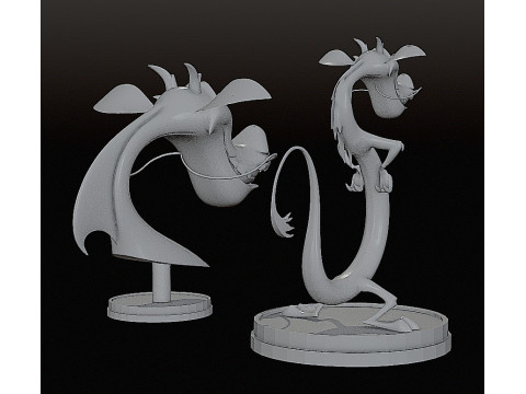 MUSHU FIGURE BUST MULAN pre supported SLA 3D-printmodel