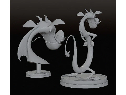 MUSHU FIGURE BUST MULAN pre supported SLA 3D Print Model