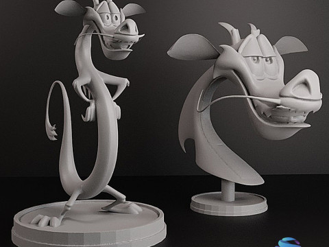 MUSHU FIGURE BUST MULAN pre supported SLA 3D 打印模型