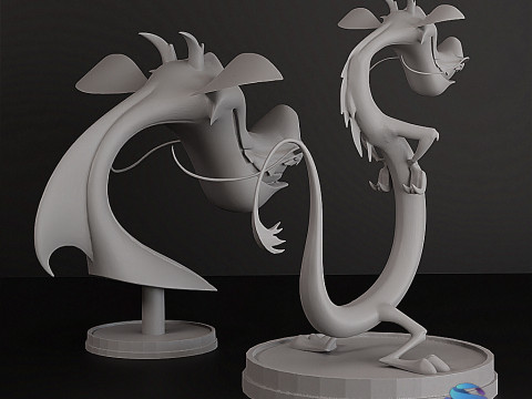 MUSHU FIGURE BUST MULAN pre supported SLA 3D 프린트 모델