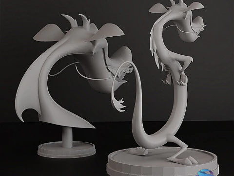 MUSHU FIGURE BUST MULAN pre supported SLA 3D Print Model